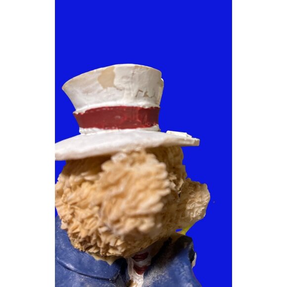 Patriotic 4th of July Uncle Sam Bear Resin Figurines American Flag - Picture 10 of 12